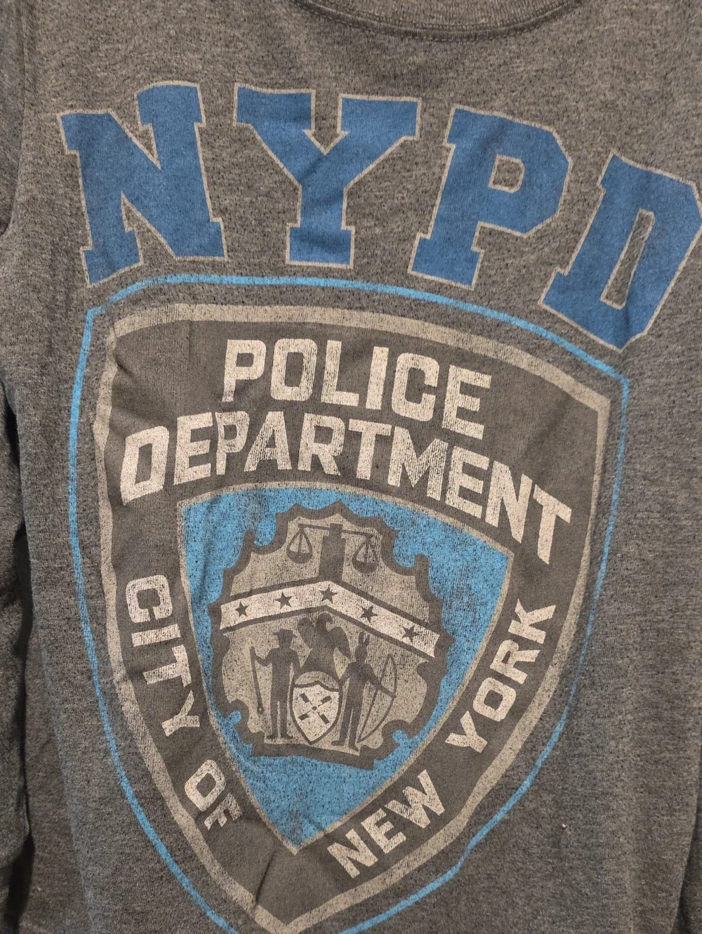 Kids NYPD Graphic Long-Sleeve Top - Blue/Gray